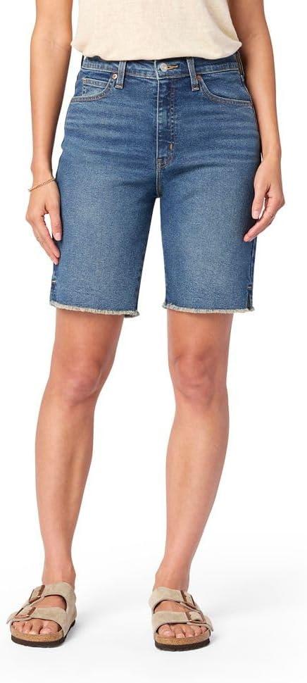 imageLevi Strauss Signature Gold Womens Heritage High Rise 9quot Bermuda Short Available in Plus SizeNew Dark Carbon