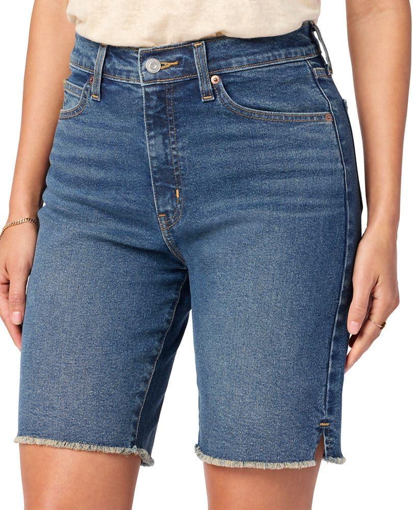 imageLevi Strauss Signature Gold Womens Heritage High Rise 9quot Bermuda Short Available in Plus SizeNew Dark Carbon