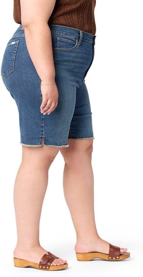 imageLevi Strauss Signature Gold Womens Heritage High Rise 9quot Bermuda Short Available in Plus SizeNew Dark Carbon