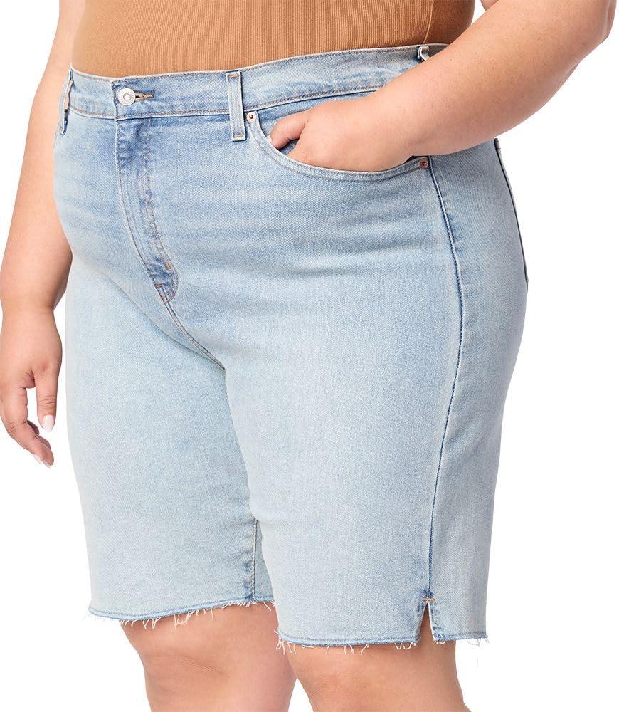 imageLevi Strauss Signature Gold Womens Heritage High Rise 9quot Bermuda Short Available in Plus SizeNew Walking on Clouds