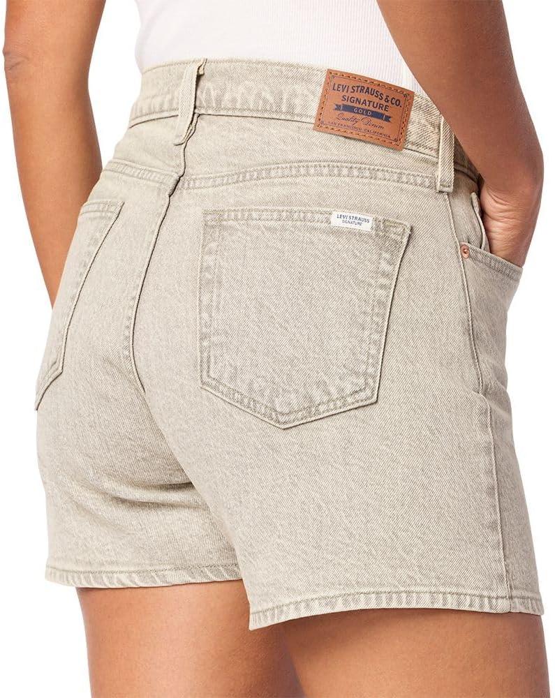 imageLevi Strauss Signature Gold Womens Size Heritage Original MidRise 4quot Shorts Stretch Denim Available in PlusNew Galaxy Grey