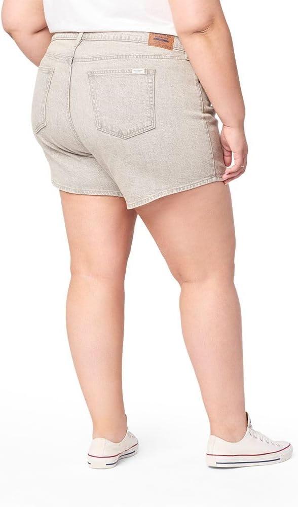 imageLevi Strauss Signature Gold Womens Size Heritage Original MidRise 4quot Shorts Stretch Denim Available in PlusNew Galaxy Grey