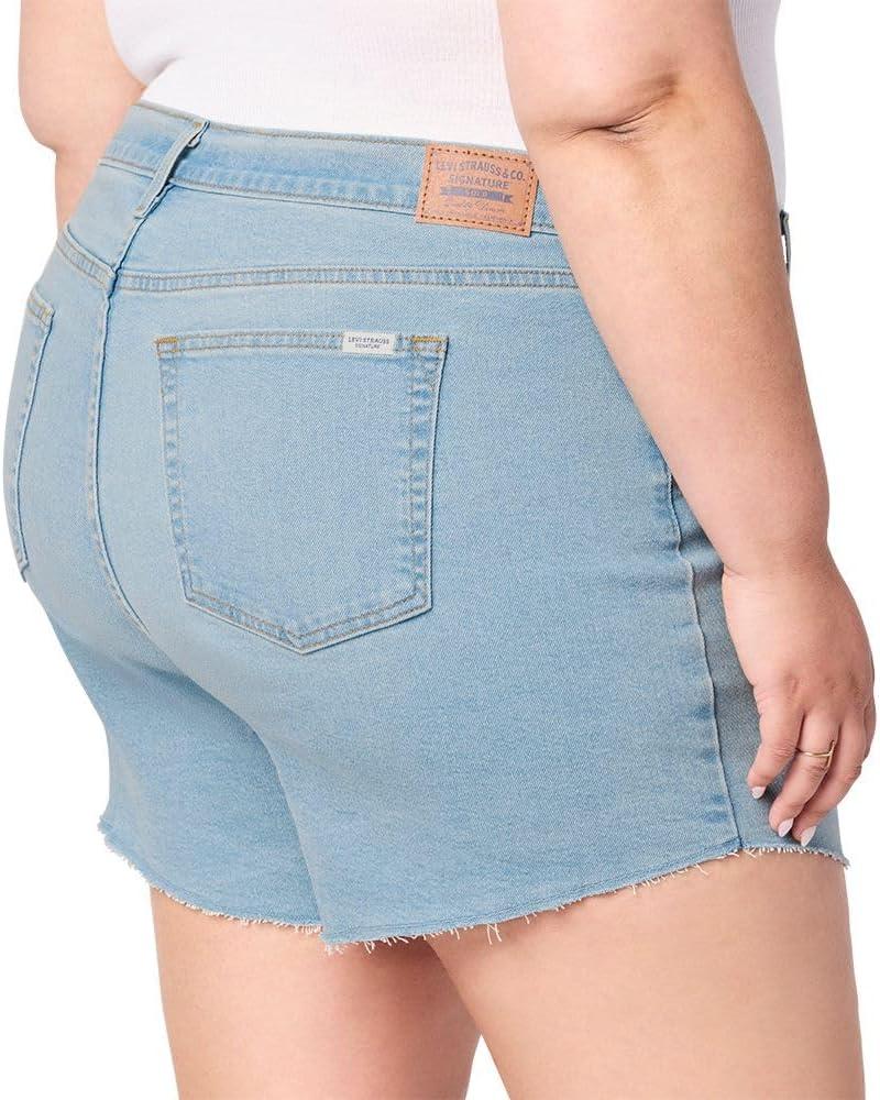 imageLevi Strauss Signature Gold Womens Size Heritage Original MidRise 4quot Shorts Stretch Denim Available in PlusNew Ultraviolet