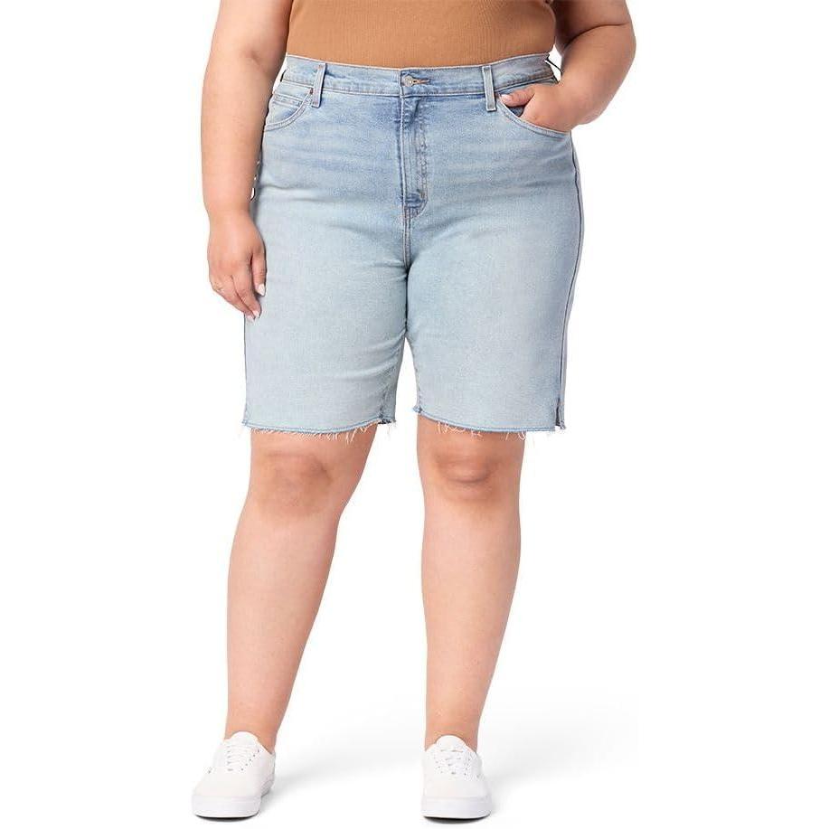imageLevi Strauss Signature Gold Womens Heritage High Rise 9quot Bermuda Short Available in Plus SizeNew Walking on Clouds