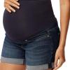 imageLevi Strauss Signature Gold Womens Maternity MidRise Shortie ShortsBlue Lagunawaterless