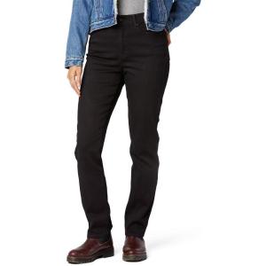 imageLevi Strauss Signature Gold Womens HighRise Straight Jeans Stretch Denim Standard and PlusBlack Opal