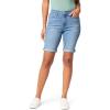 imageLevi Strauss Signature Gold Womens MidRise Bermuda Shorts Stretch Denim Available in Plus SizeNew Space Ice