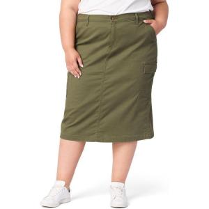 imageLevi Strauss Signature Gold Womens Everyday Cargo Midi Skirt MidRise Stretch Denim Available in PlusNew Olive Night