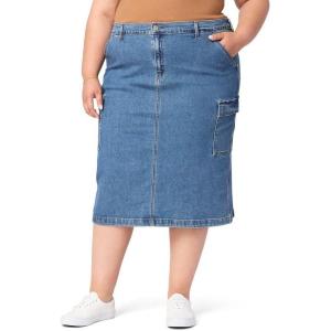imageLevi Strauss Signature Gold Womens Everyday Cargo Midi Skirt MidRise Stretch Denim Available in PlusNew Seams to Be