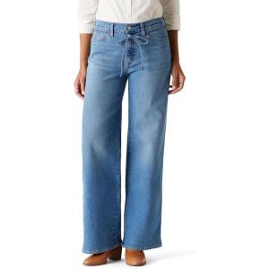 imageLevi Strauss Signature Gold Womens Heritage Belted Wide Leg Jeans MidRise Stretch Denim Also Available in PlusNew Faded Days