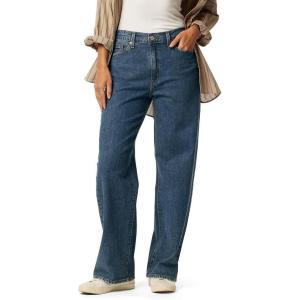 imageLevi Strauss Signature Gold Womens Heritage Original Wide Leg Jeans MidRise Stretch DenimBlue Oddity
