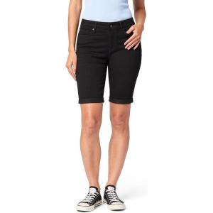 imageLevi Strauss Signature Gold Womens MidRise Bermuda Shorts Stretch Denim Standard and PlusBlack Opal