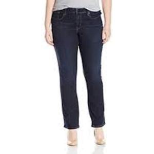 imageLevi Strauss Signature Gold Womens Modern Straight Jeans MidRise Stretch Denim Available in Plus SizeCosmos Discontinued