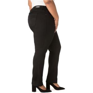 imageLevi Strauss Signature Gold Womens Modern Straight Jeans MidRise Stretch Denim Available in Plus SizeNoir Discontinued