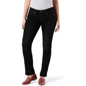 imageLevi Strauss Signature Gold Womens Modern Straight Jeans MidRise Stretch Denim Available in Plus SizeNoir Gold