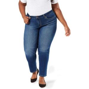 imageLevi Strauss Signature Gold Womens Modern Straight Jeans MidRise Stretch Denim Available in Plus SizeMonica